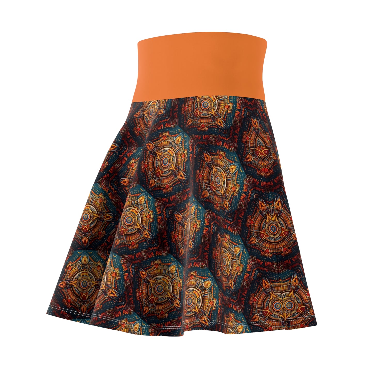Azteca Women's Skater Skirt (AOP)