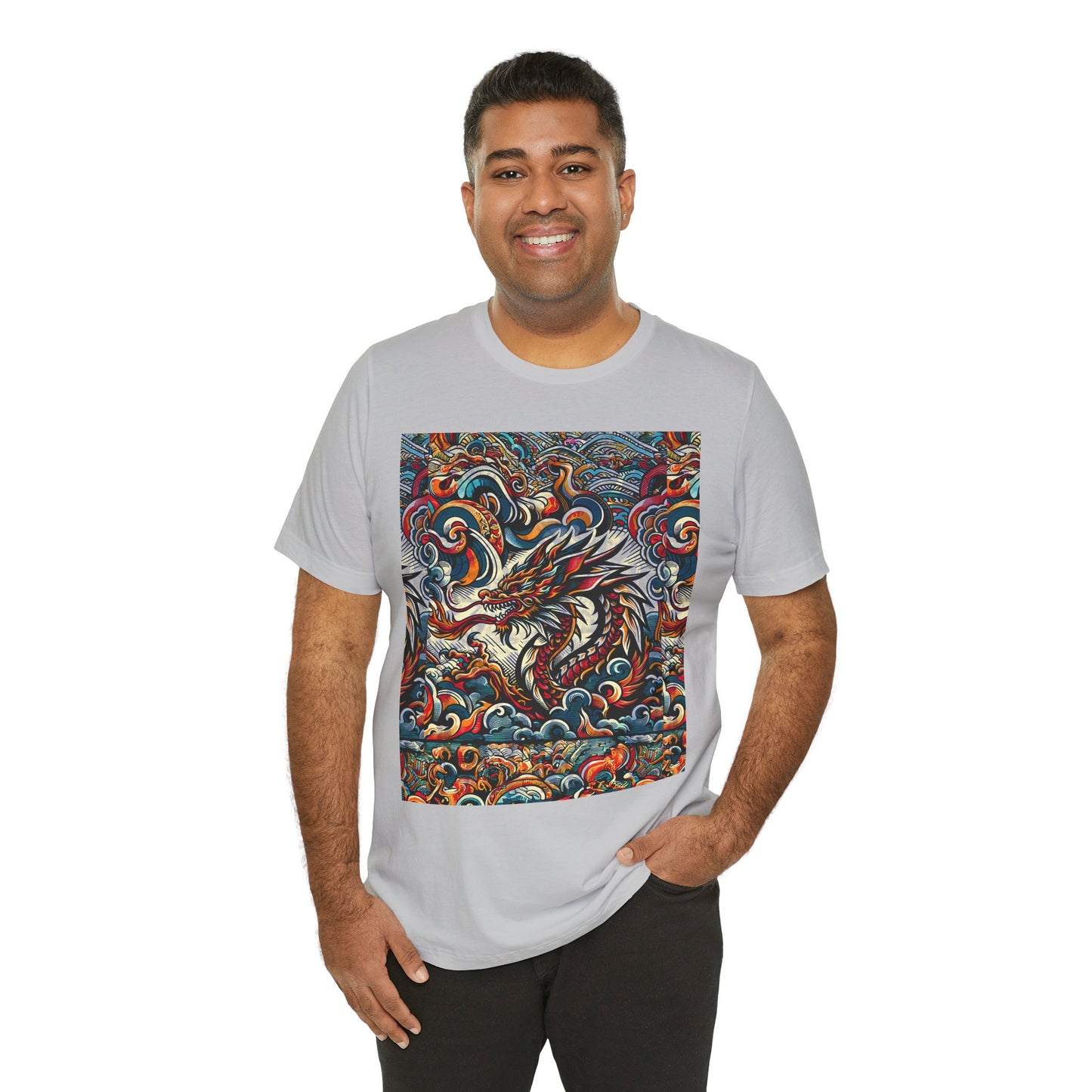Vibrant Dragon Graphic Tee - Unisex Jersey Short Sleeve Shirt