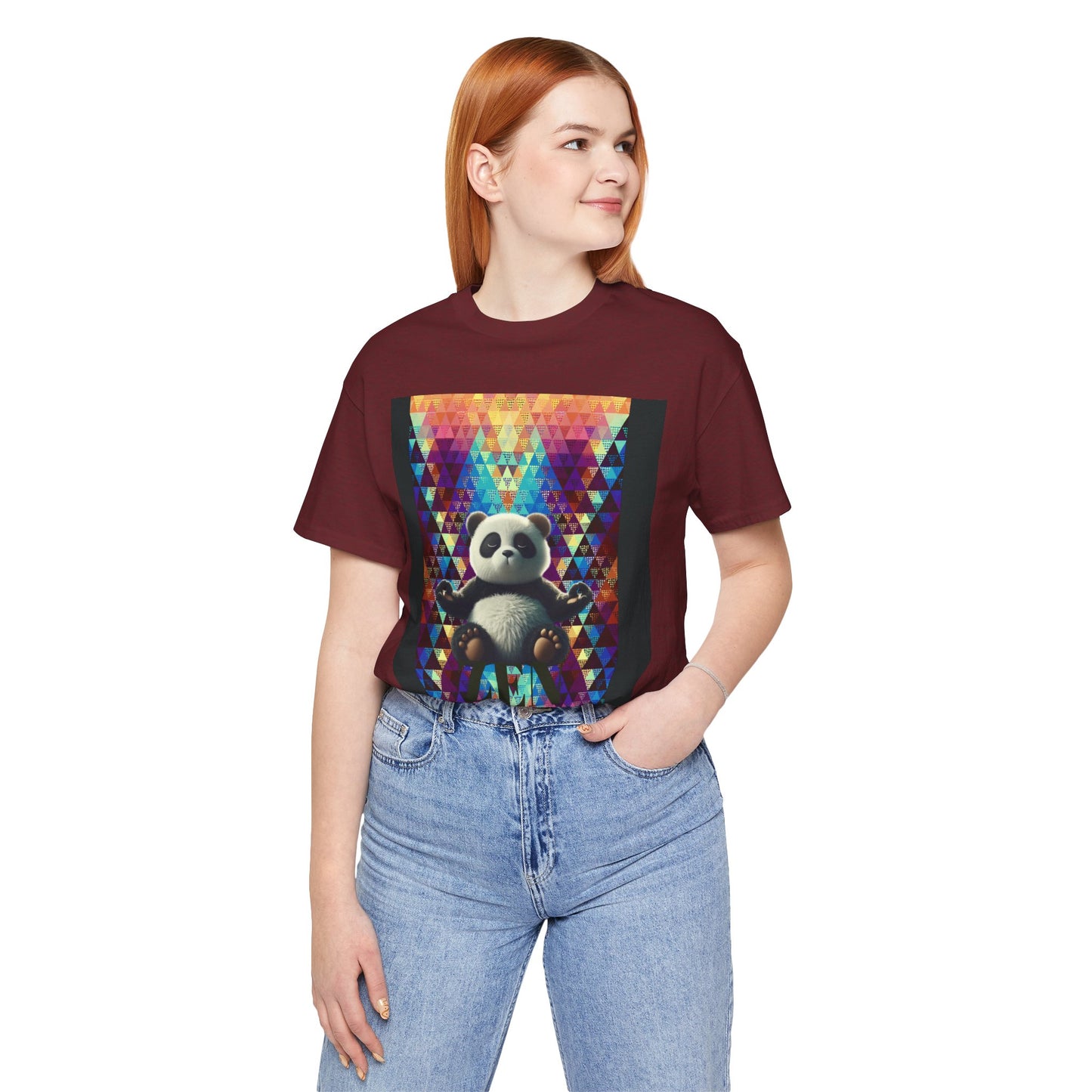 Colorful Panda Graphic Tee - Unisex Jersey Short Sleeve