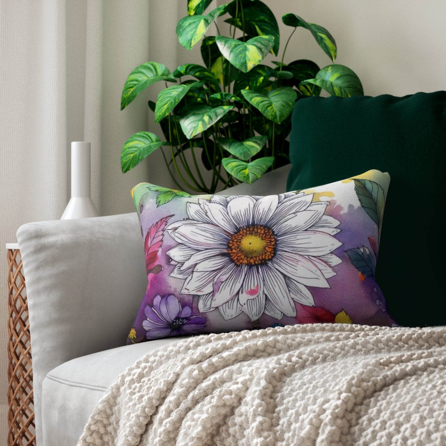 Spun Polyester Lumbar Pillow