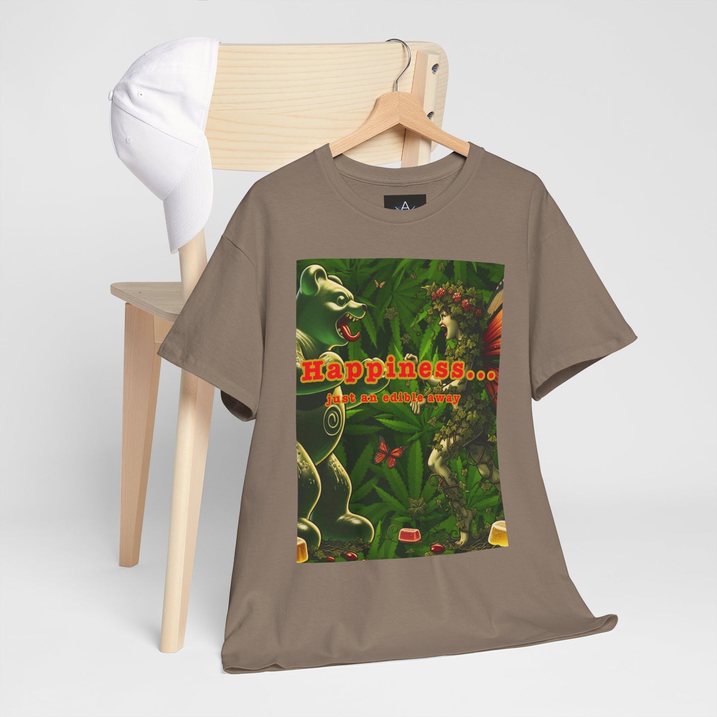 Happiness Jungle Unisex Heavy Cotton Tee, Graphic T-Shirt, Nature Lover Gift, Summer Wardrobe Essential, Unisex Casual Wear