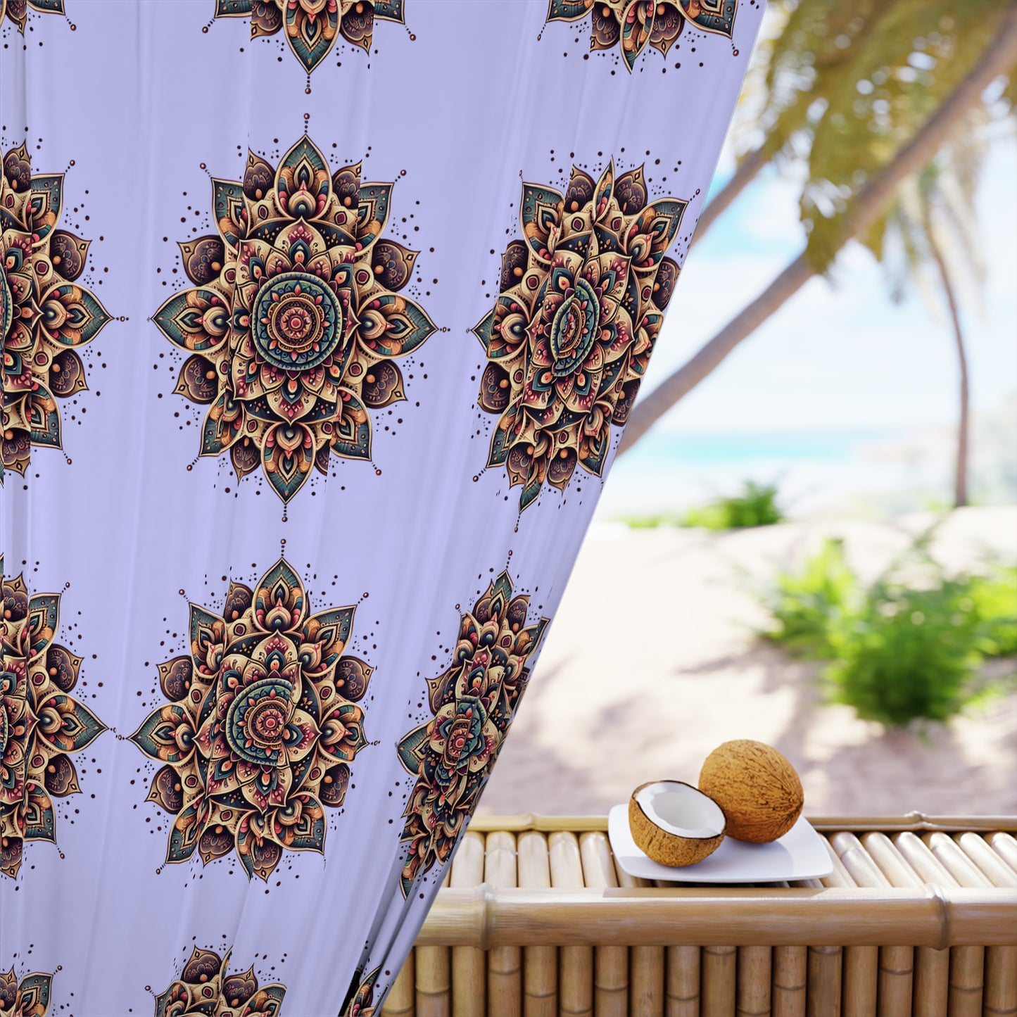 Relax Pattern Window Curtains (1 Piece)