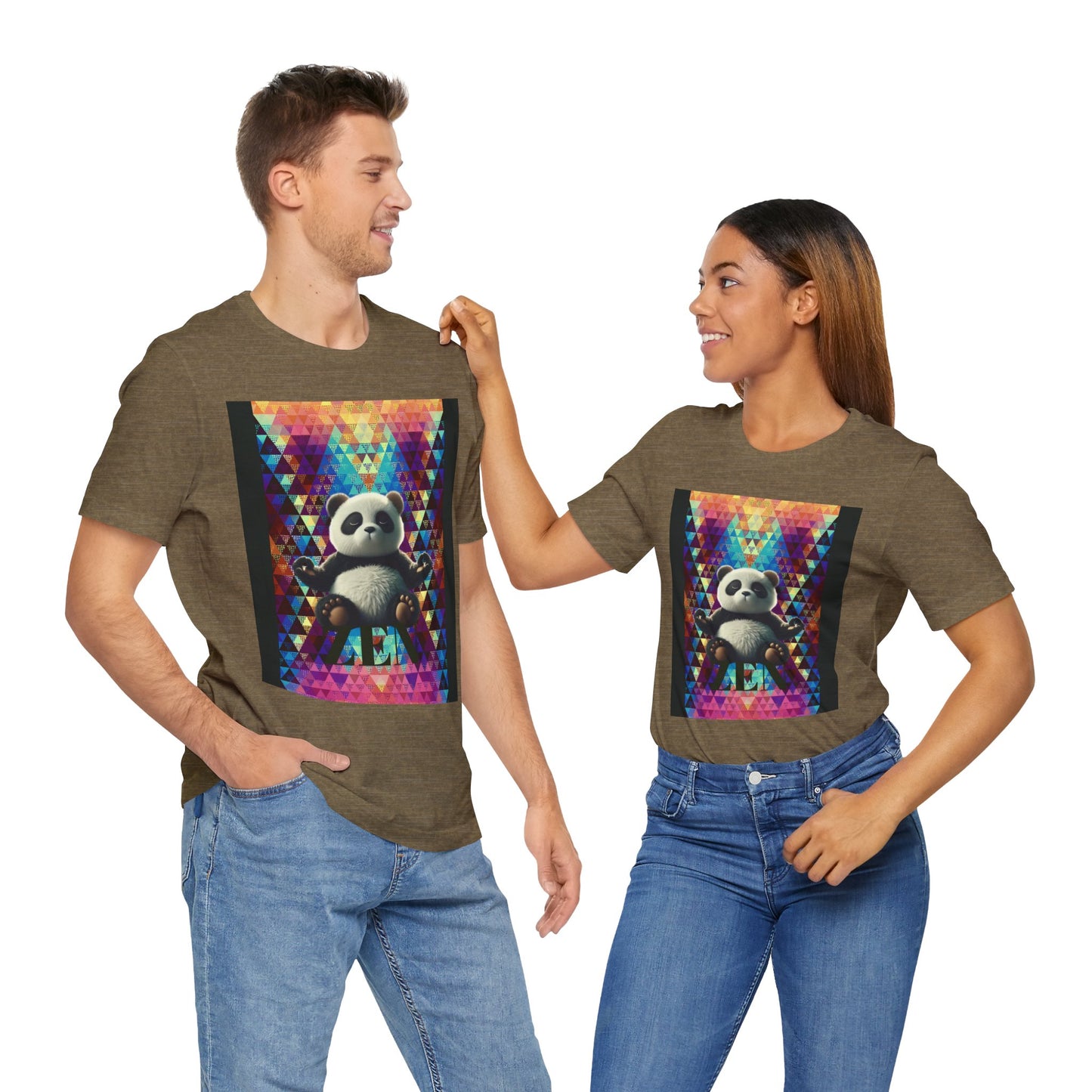 Colorful Panda Graphic Tee - Unisex Jersey Short Sleeve