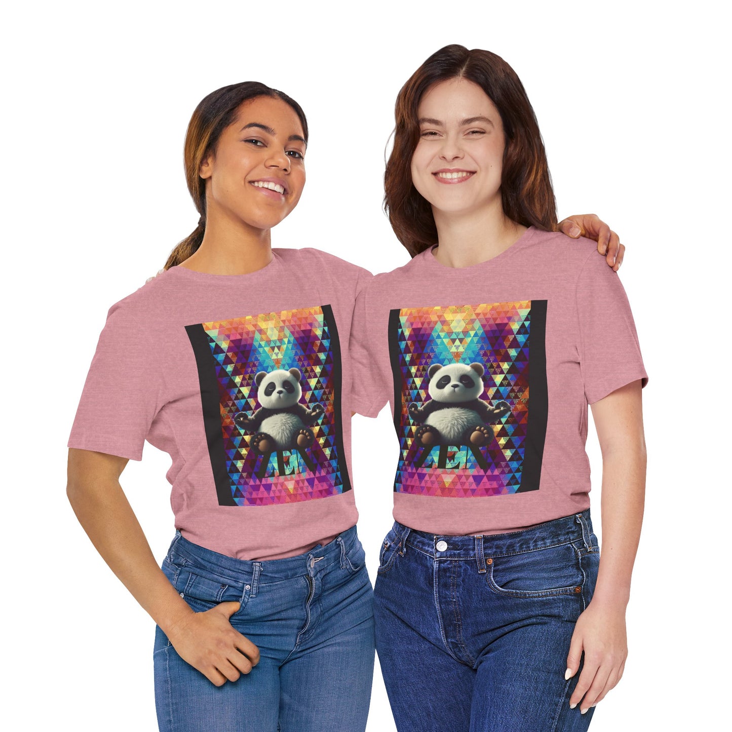 Colorful Panda Graphic Tee - Unisex Jersey Short Sleeve