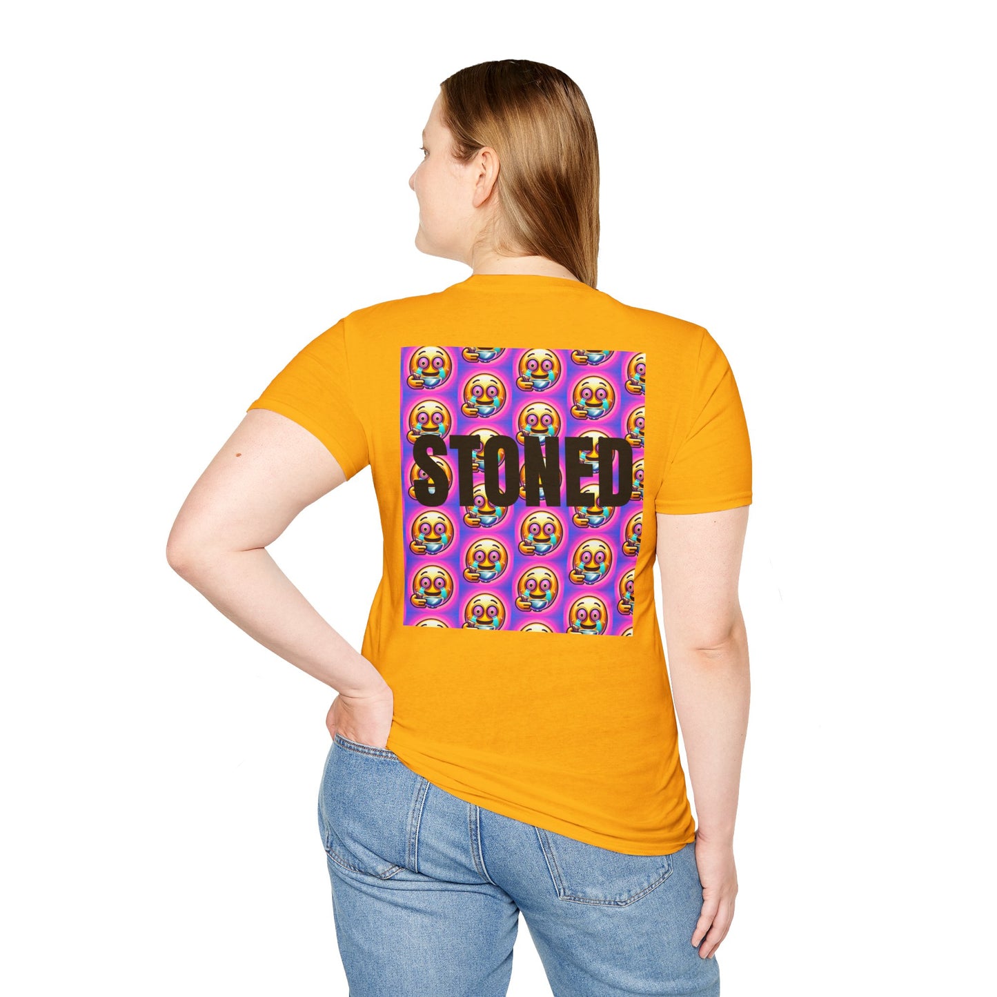 Stay Stoned Unisex Softstyle T-Shirt - Retro Vibe Graphic Tee for Fun Gatherings