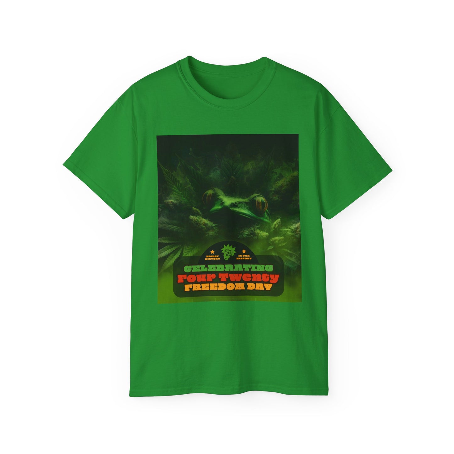 Celebrating 420 Freedom Day Unisex Ultra Cotton Tee, Cannabis T-shirt, 420 Celebration Shirt, Stoner Graphic Tee, Gift for Weed Lovers