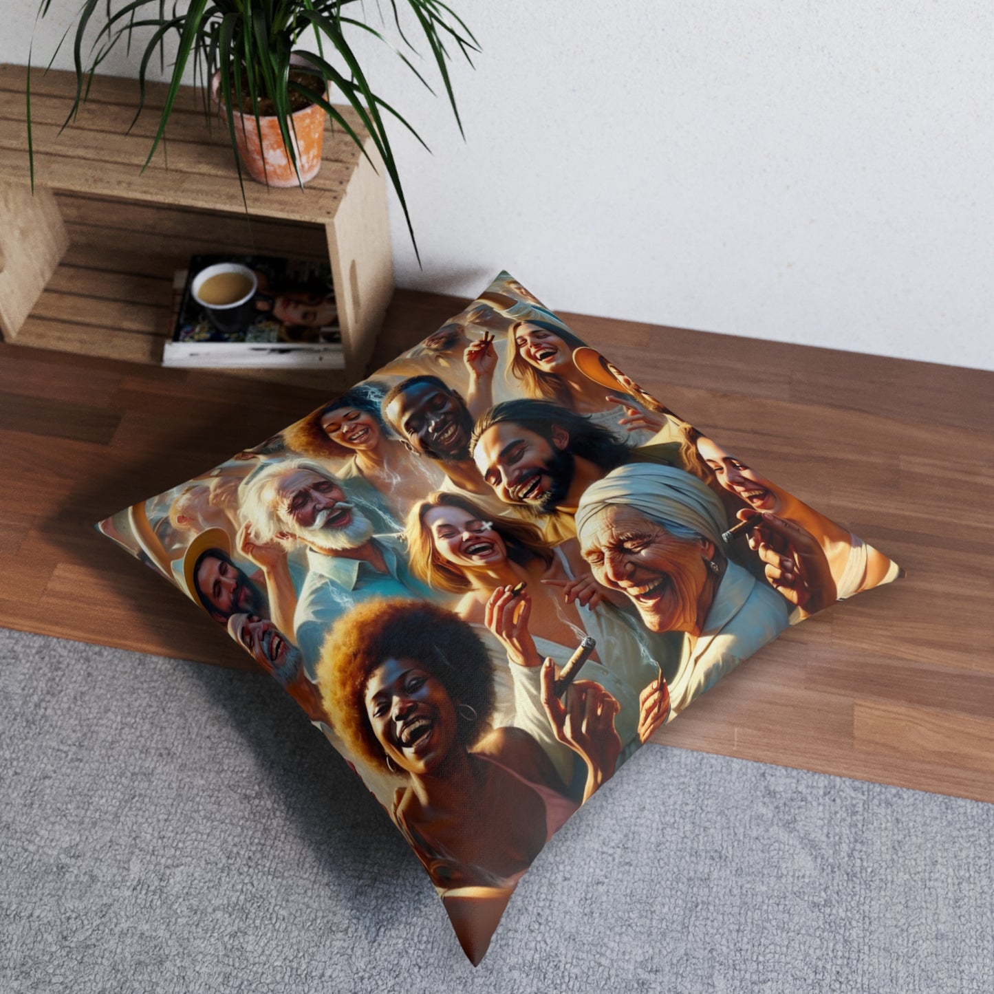 Tufted Floor Pillow, Square