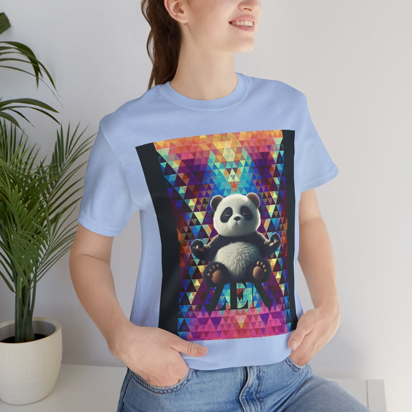 Colorful Panda Graphic Tee - Unisex Jersey Short Sleeve