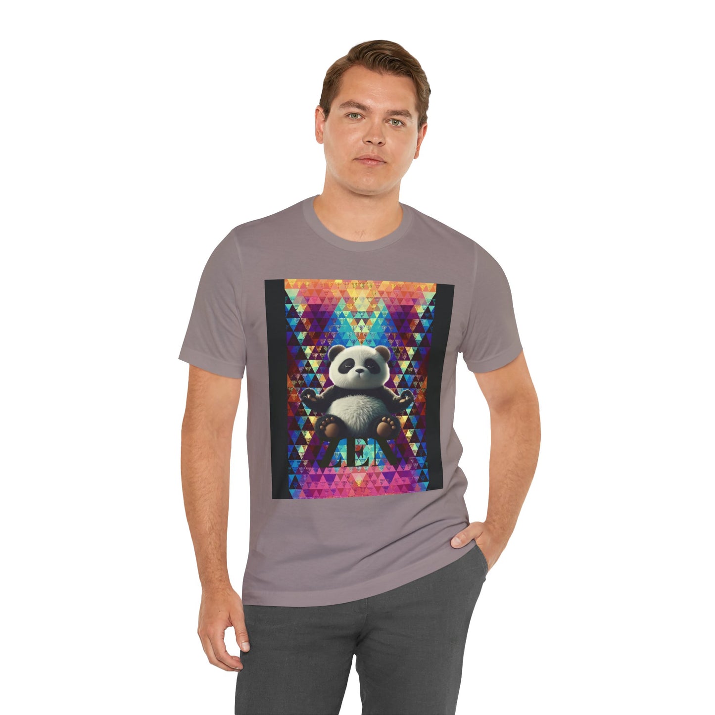 Colorful Panda Graphic Tee - Unisex Jersey Short Sleeve