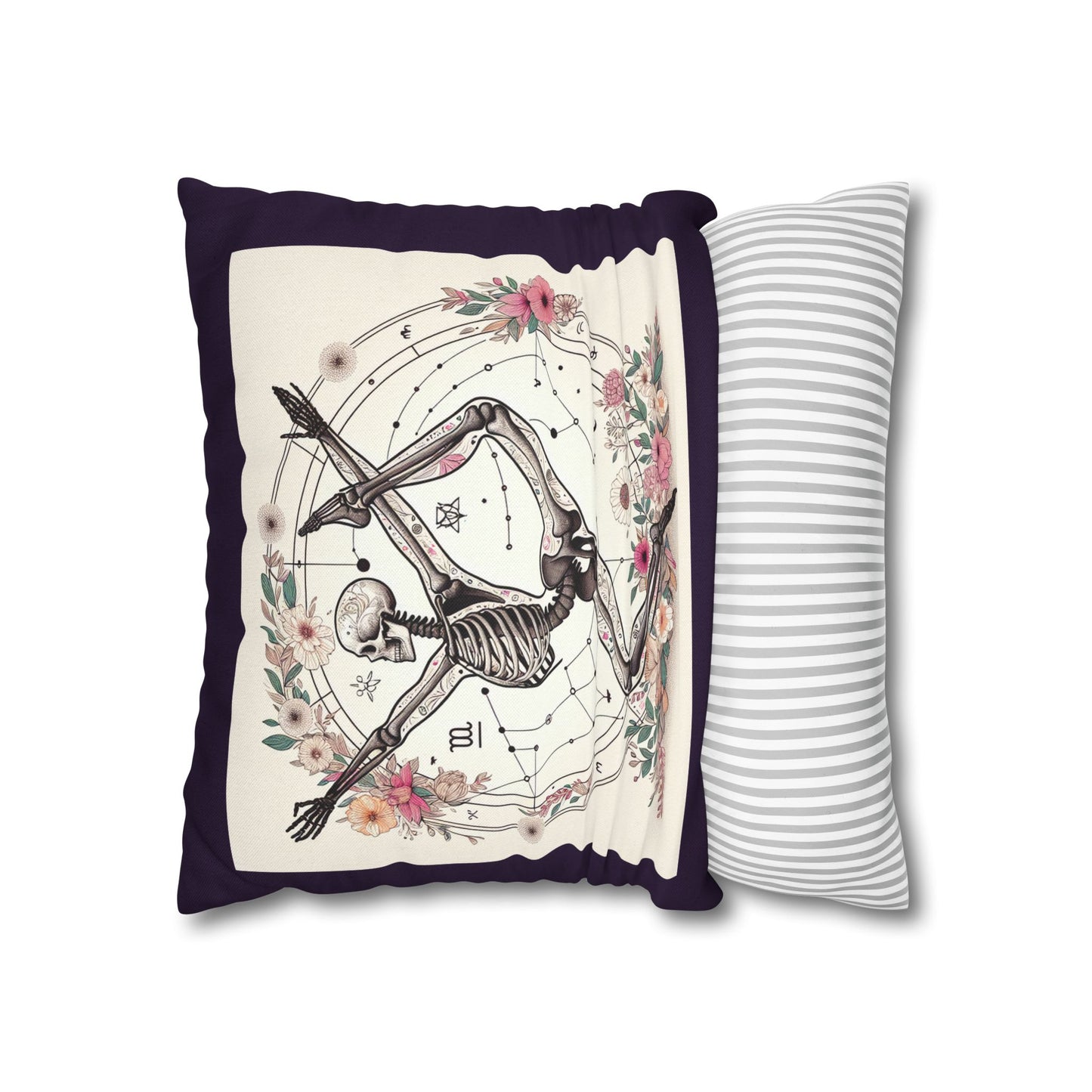 Astrological Skeleton Decorative Pillowcase