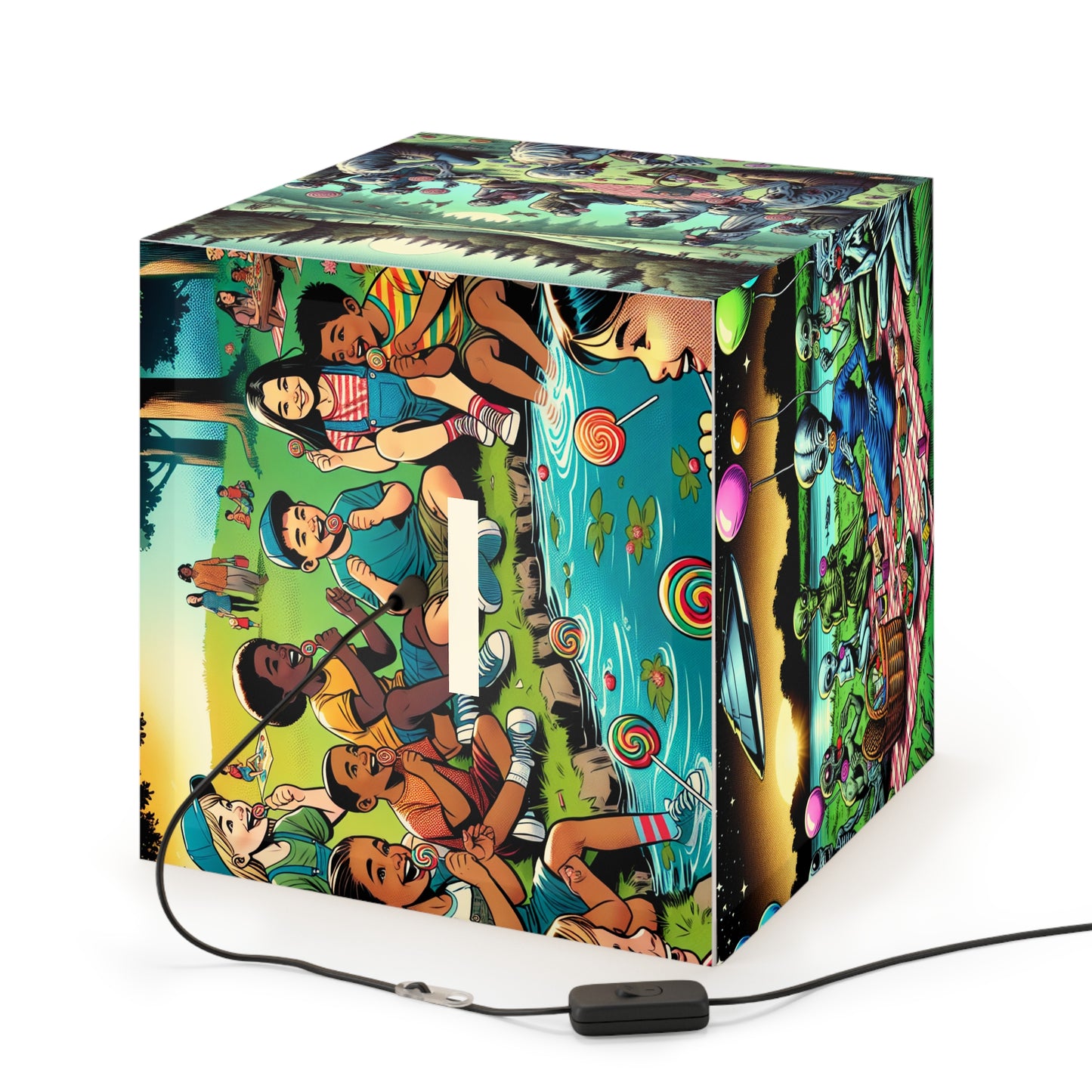 Love Great Friends Light Cube Lamp