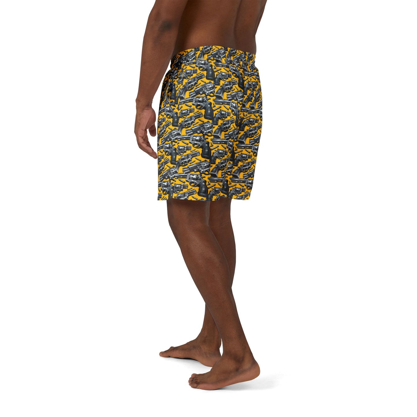 Fun Gun Print Unisex Swim Shorts - Stylish Beachwear for Summer Vibes