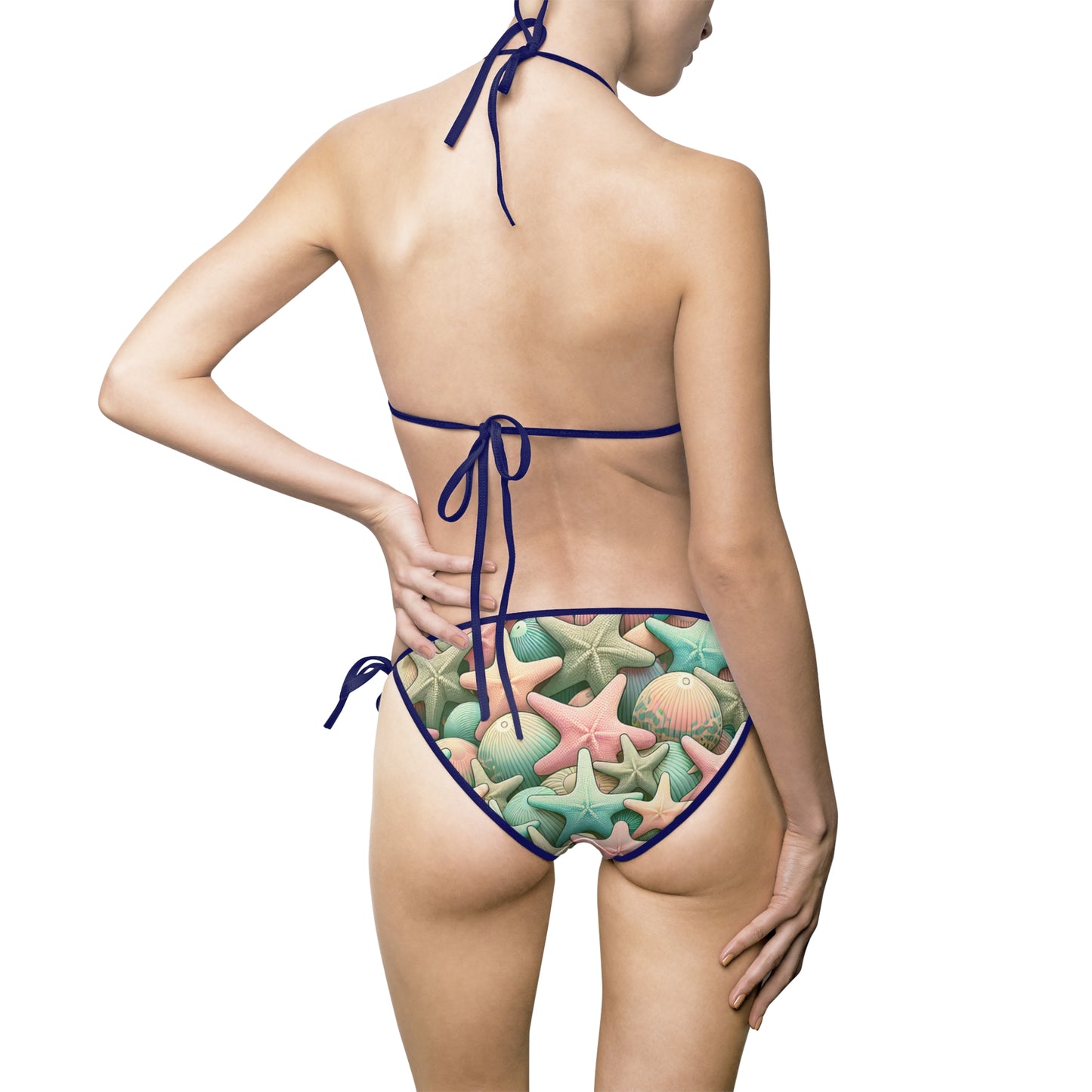 Tropical Starfish Print Women's Bikini Swimsuit | Perfect for Summer Beach Days