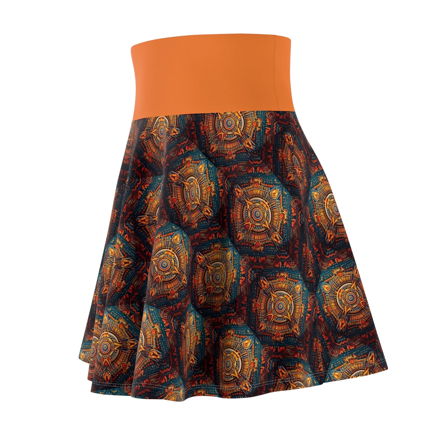 Azteca Women's Skater Skirt (AOP)