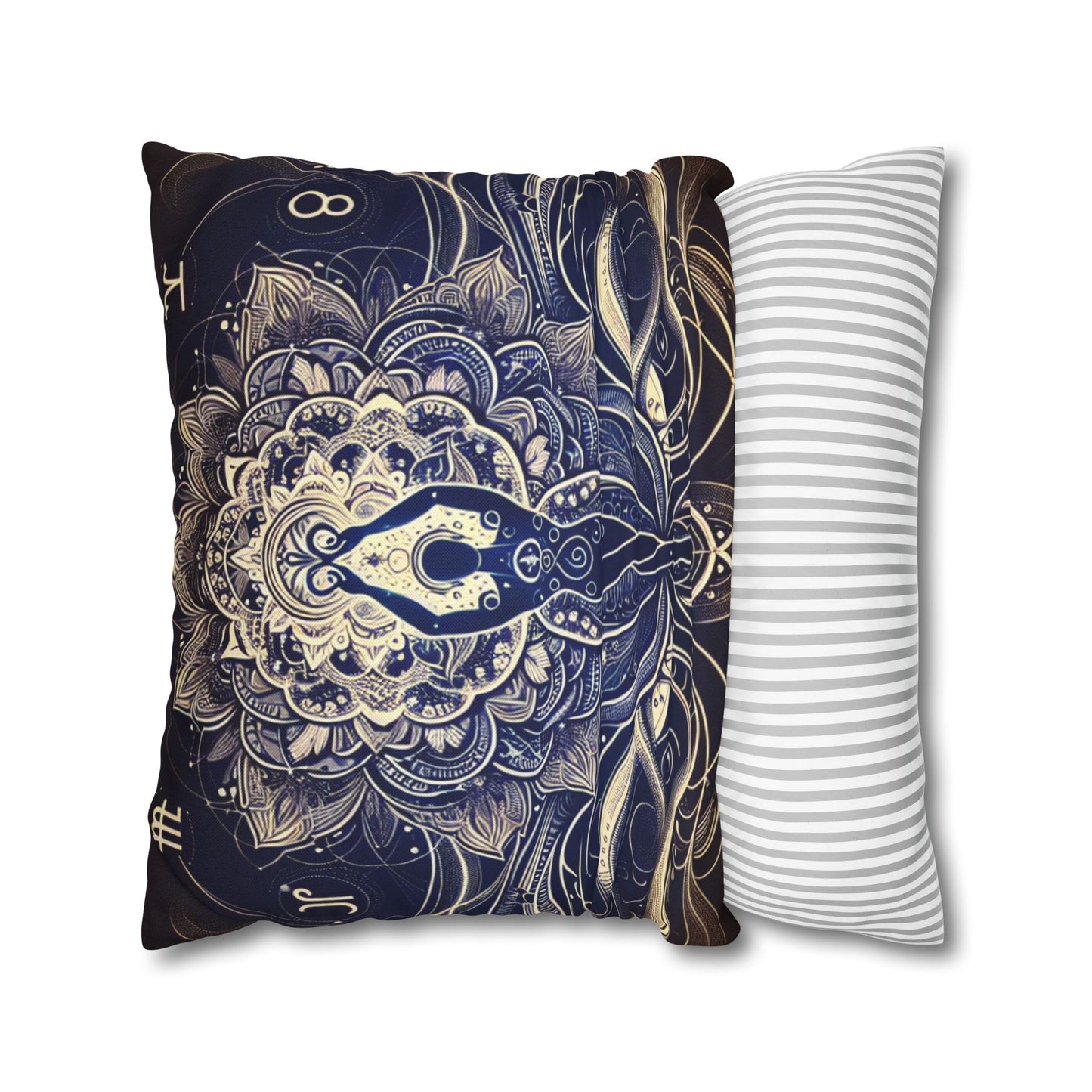 Mandala Yoga Inspired Square Pillowcase | Bohemian Home Decor