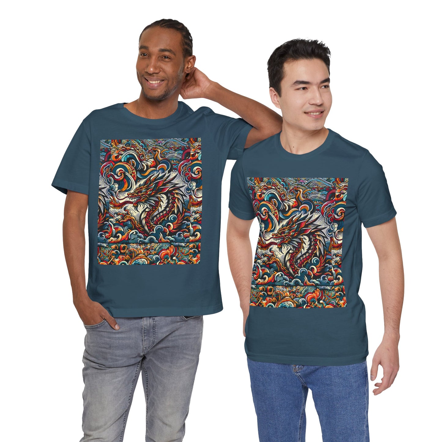 Vibrant Dragon Graphic Tee - Unisex Jersey Short Sleeve Shirt