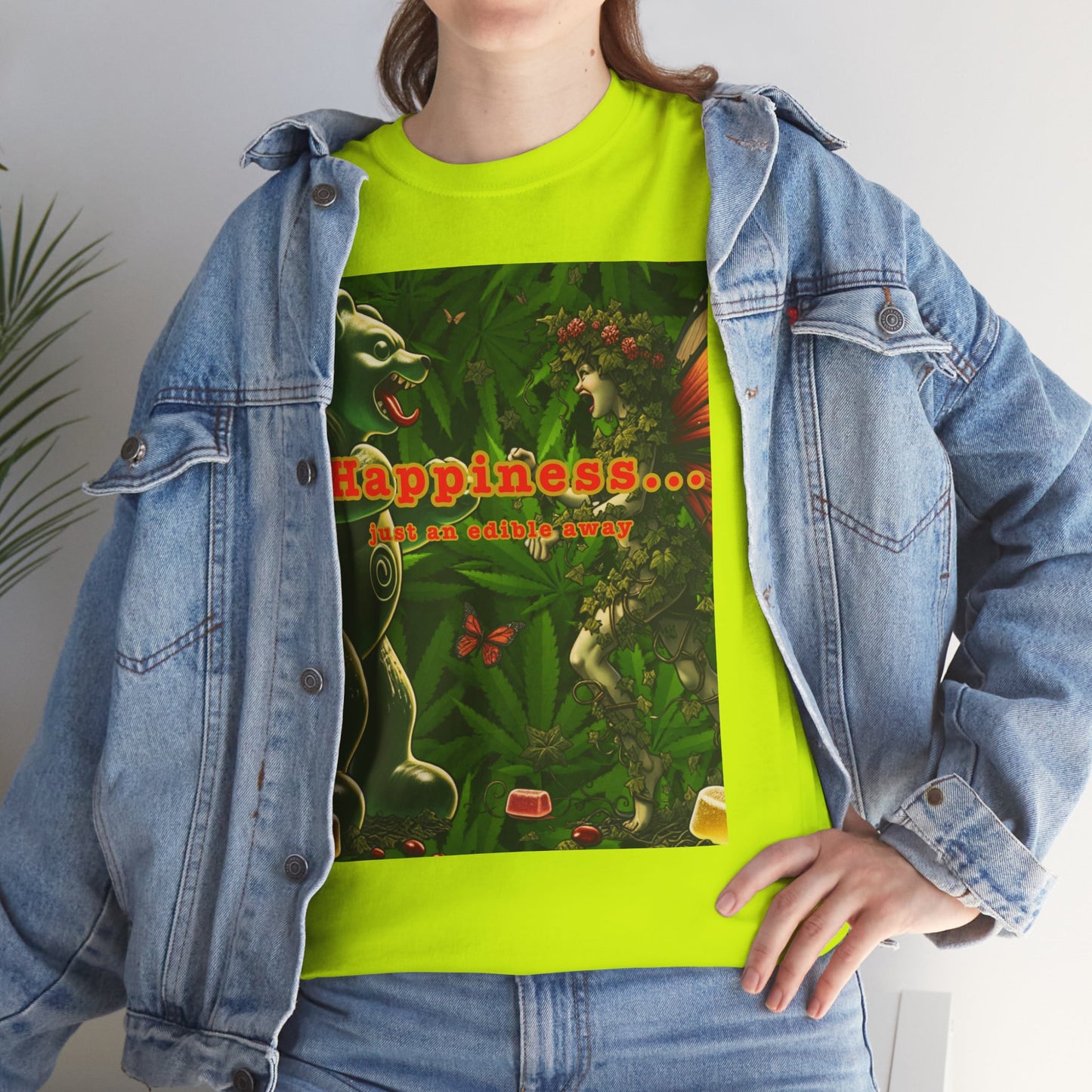 Happiness Jungle Unisex Heavy Cotton Tee, Graphic T-Shirt, Nature Lover Gift, Summer Wardrobe Essential, Unisex Casual Wear