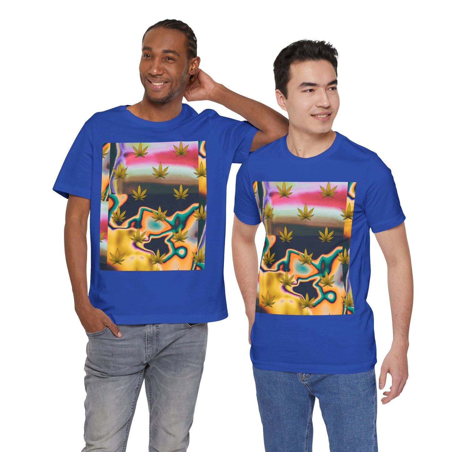 Vibrant Leaf Graphic Tee - Unisex Jersey Short Sleeve T-Shirt