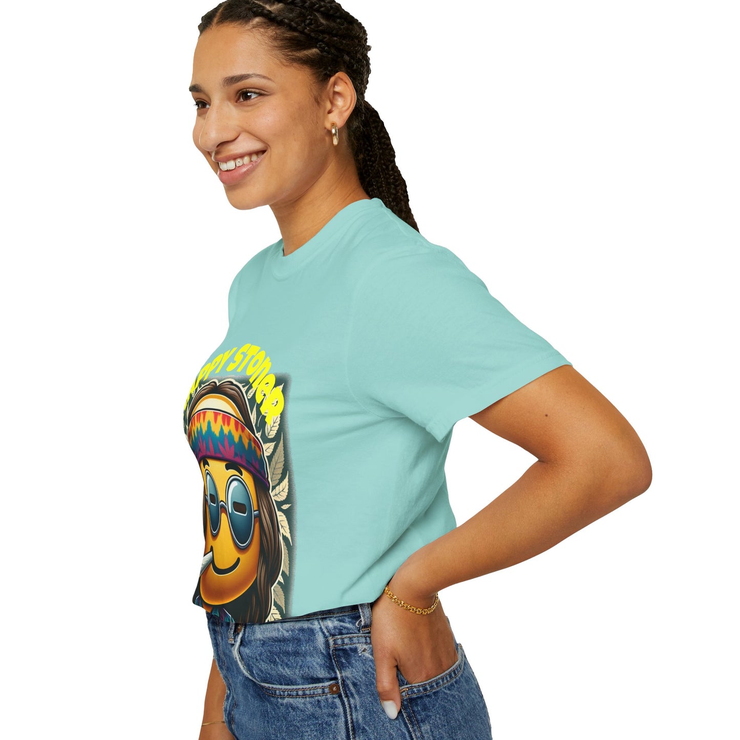 Happy Stoner Unisex Garment-Dyed T-Shirt | Chill Vibe Tee for Budding Enthusiasts