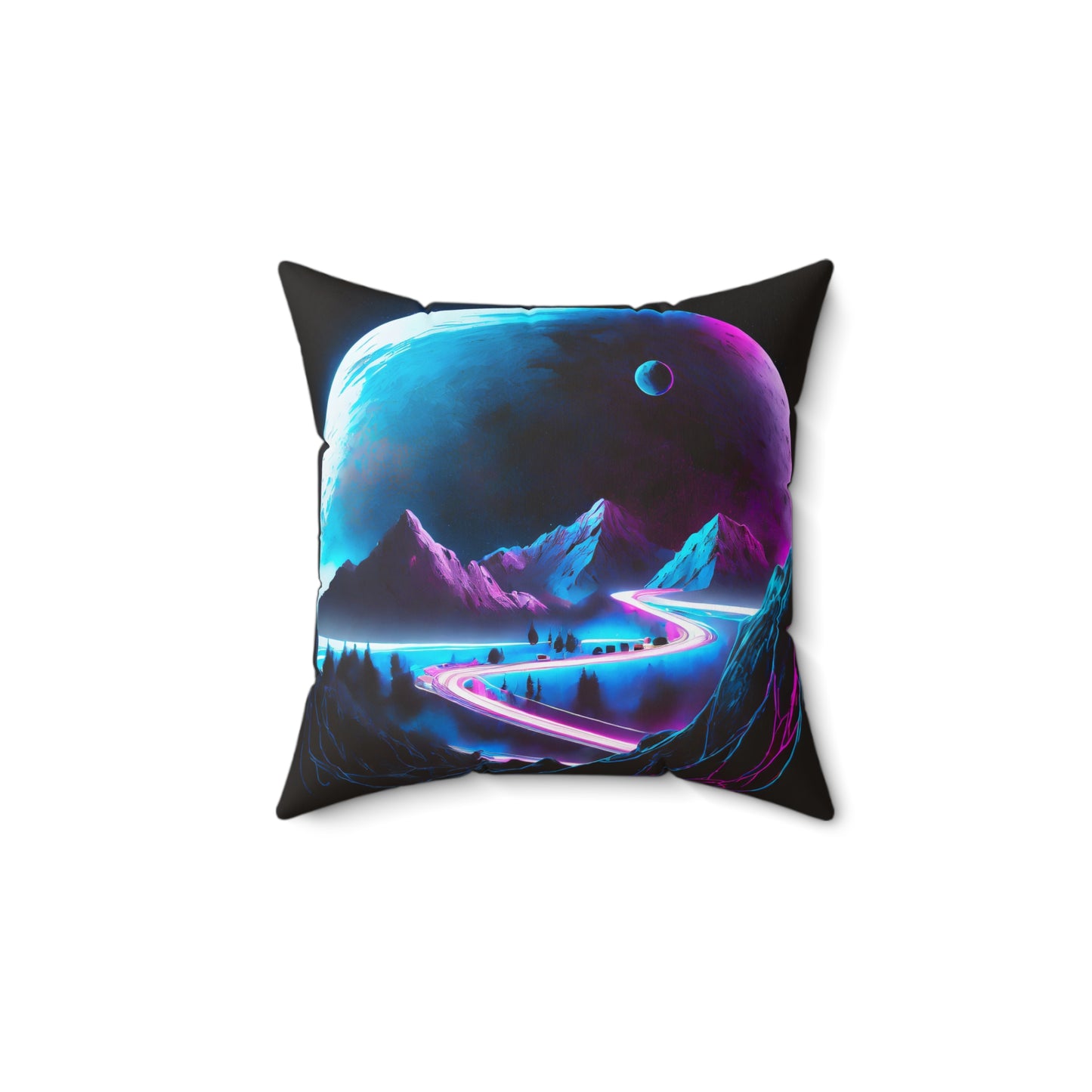 Get on this Planet Spun Polyester Square Pillow