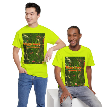 Happiness Jungle Unisex Heavy Cotton Tee, Graphic T-Shirt, Nature Lover Gift, Summer Wardrobe Essential, Unisex Casual Wear