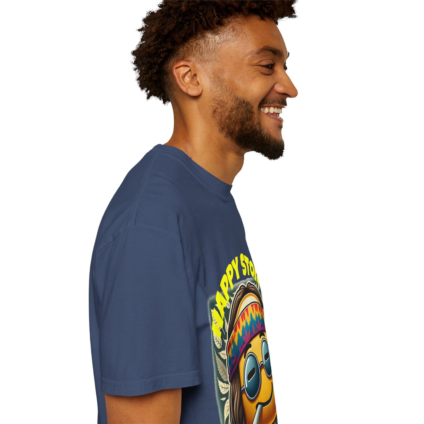 Happy Stoner Unisex Garment-Dyed T-Shirt | Chill Vibe Tee for Budding Enthusiasts