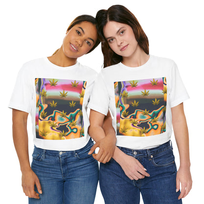 Vibrant Leaf Graphic Tee - Unisex Jersey Short Sleeve T-Shirt