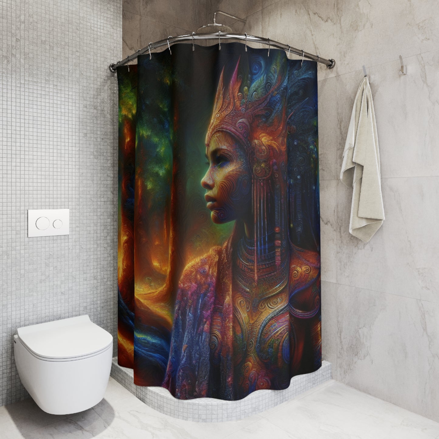 Polyester Shower Curtain - Custom Design Bathroom Decor
