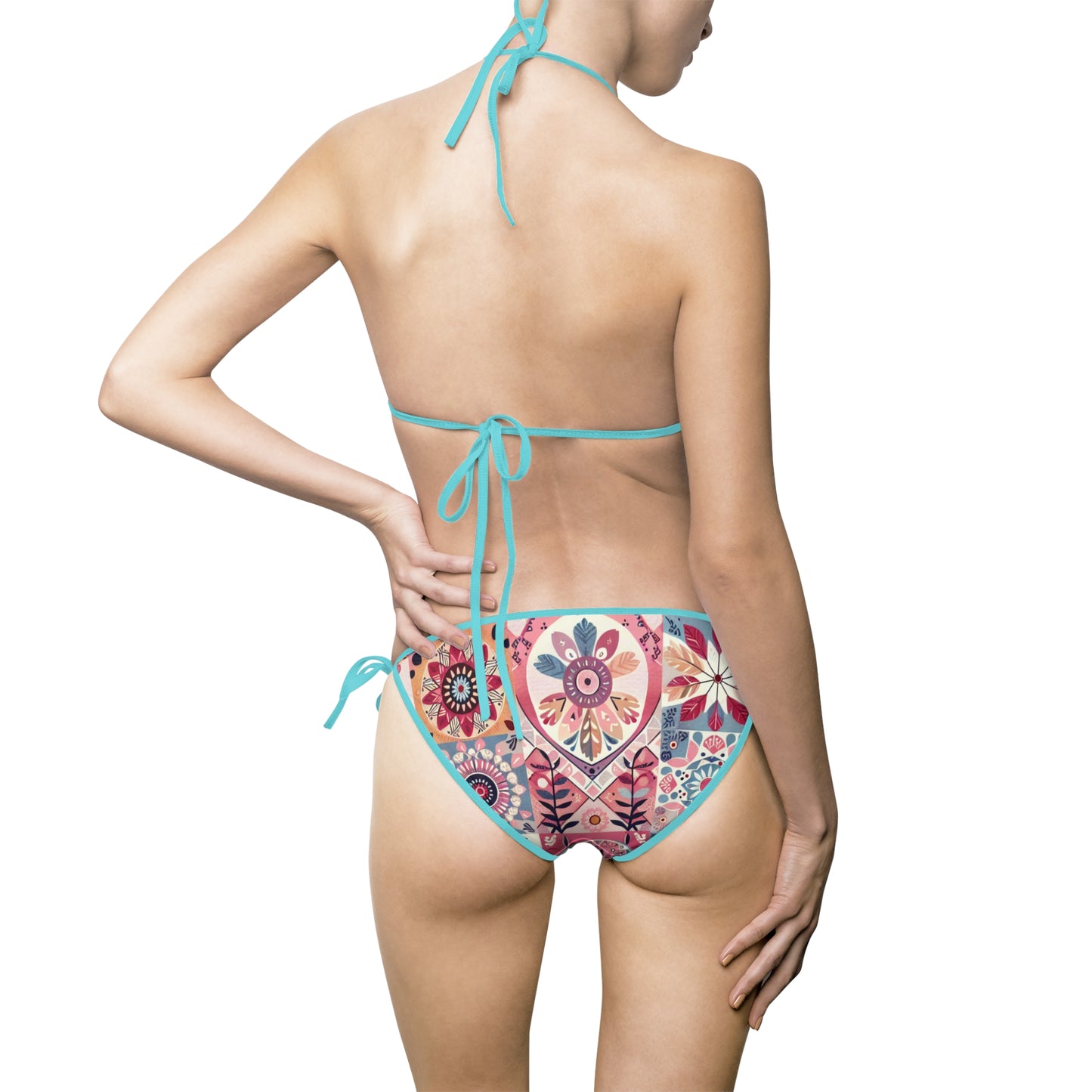 Vibrant Floral Women's Bikini Swimsuit - Perfect for Beach Days & Summer Getaways