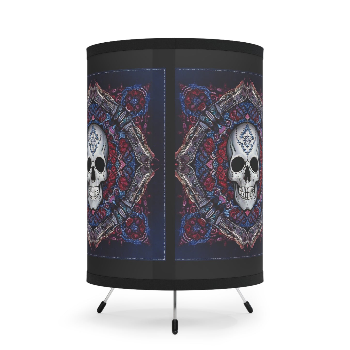 Skull Tripod Lamp with High-Res Printed Shade, US\CA plug