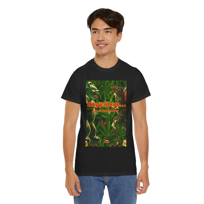Happiness Jungle Unisex Heavy Cotton Tee, Graphic T-Shirt, Nature Lover Gift, Summer Wardrobe Essential, Unisex Casual Wear