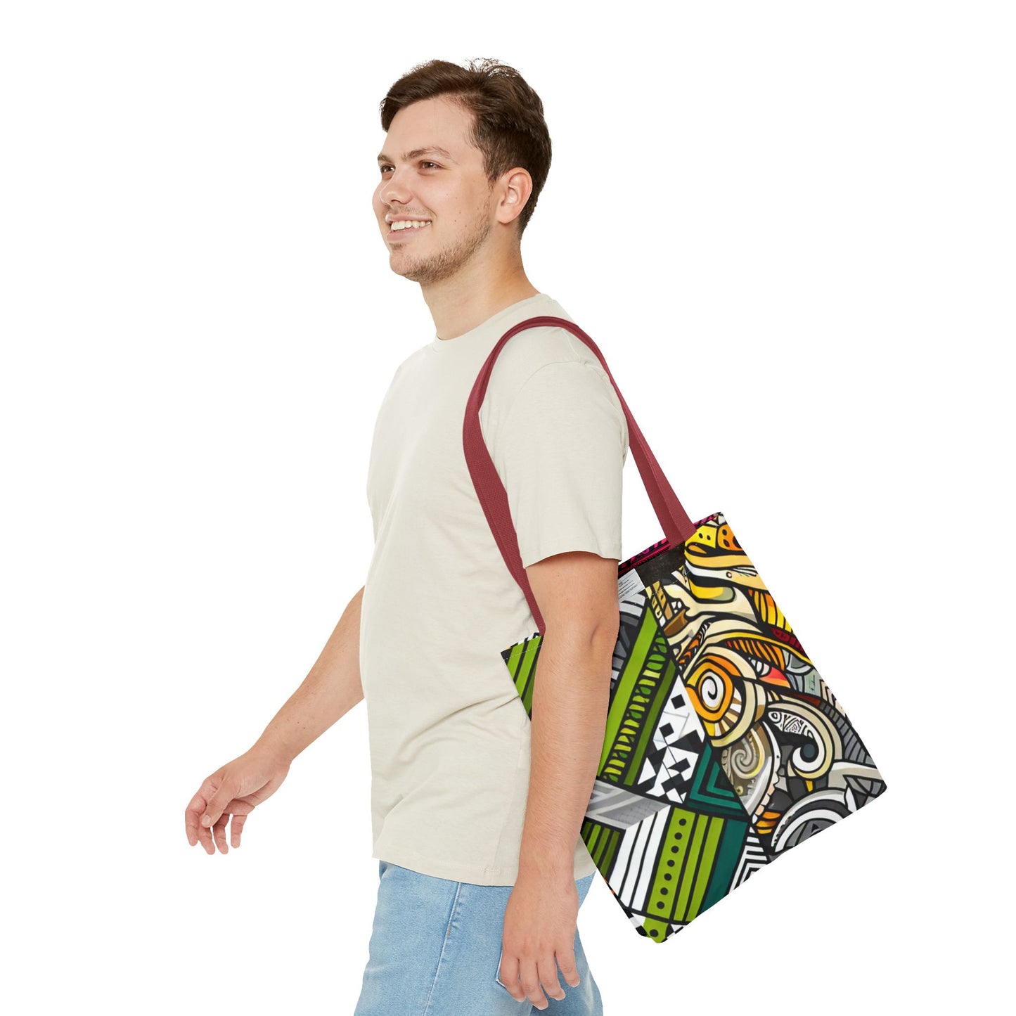 Custom Tote Bag - Stylish and Durable Design with Multiple Handle Colors
