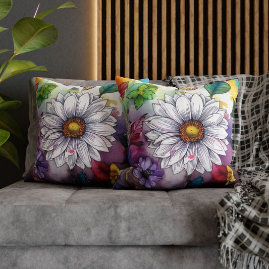 Spun Polyester Square Pillowcase