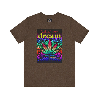 Dream Inspired Unisex Jersey Tee - Vibrant Cannabis Graphic T-Shirt