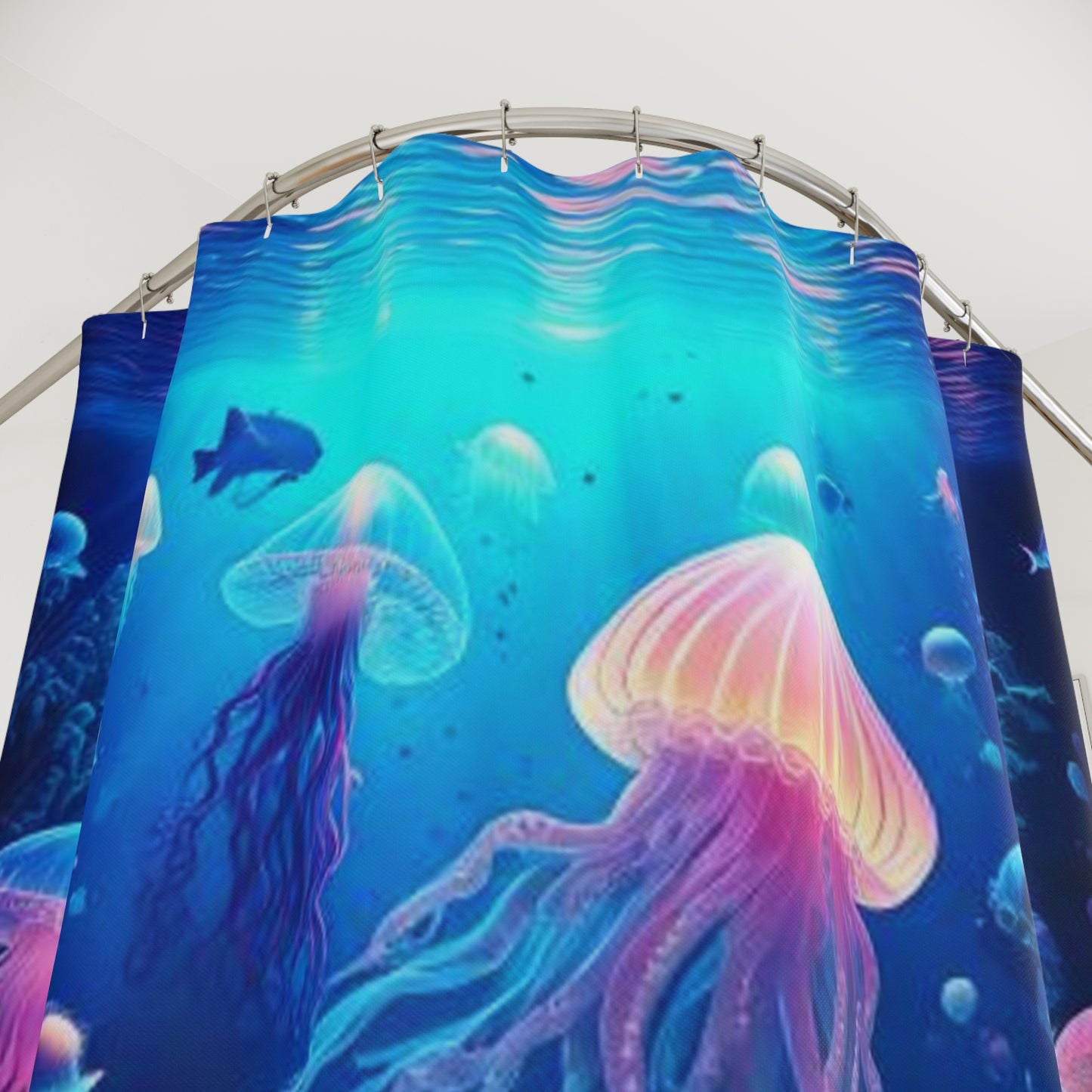 Simple Alluring Style Jelly World Shower Curtains