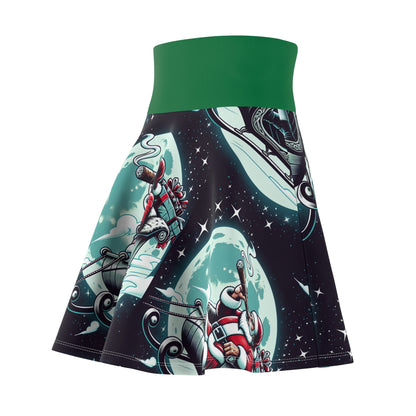 Chill with Santa Women's Skater Skirt (AOP)