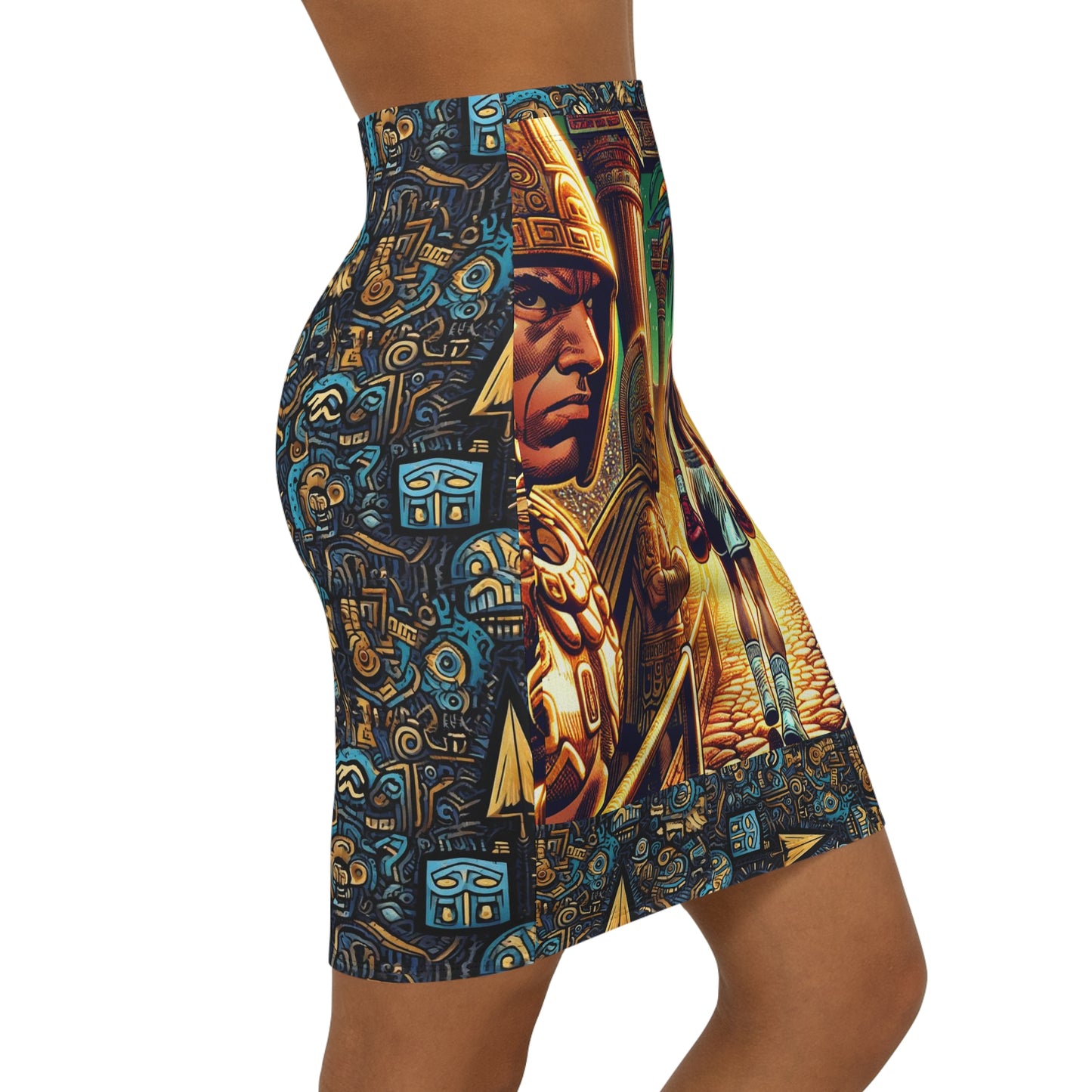 Women's Mid-Waist Pencil Skirt (AOP)