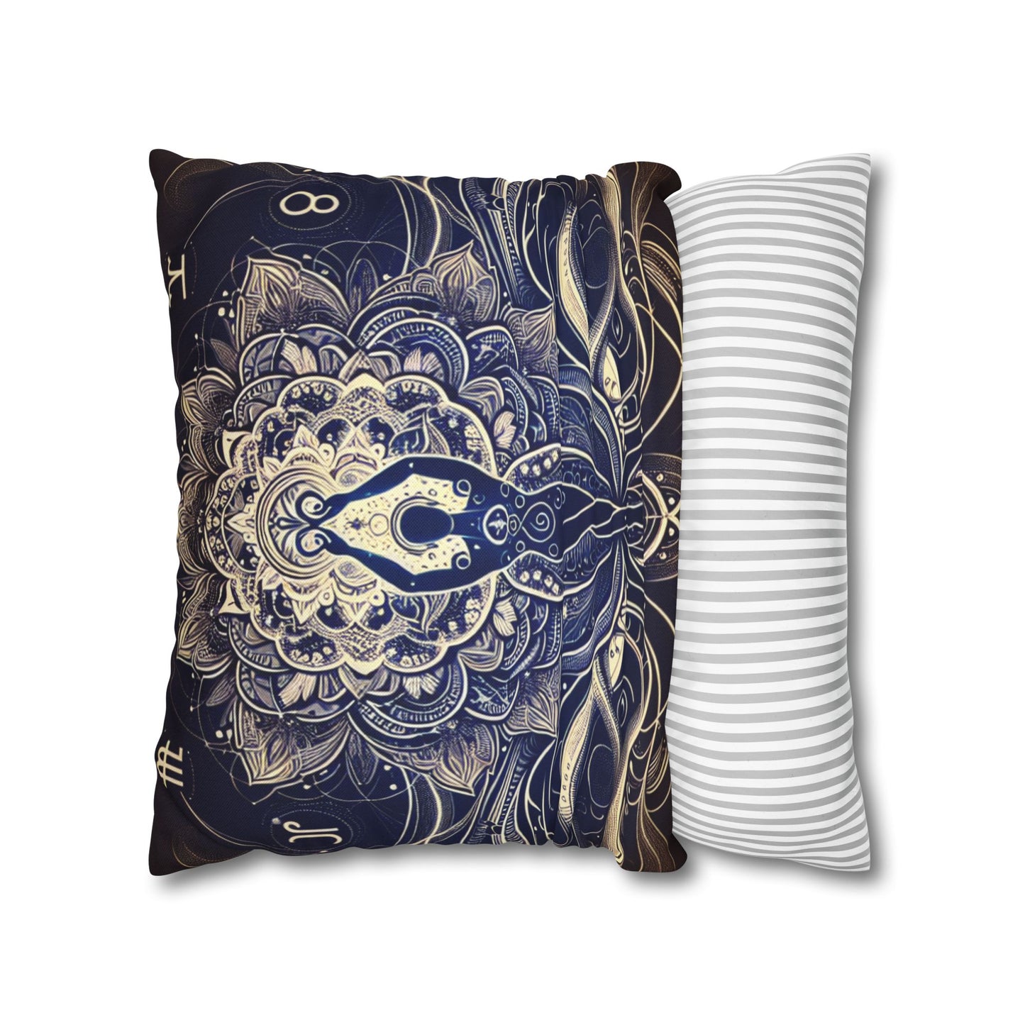 Mandala Yoga Inspired Square Pillowcase | Bohemian Home Decor