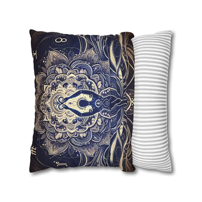 Mandala Yoga Inspired Square Pillowcase | Bohemian Home Decor