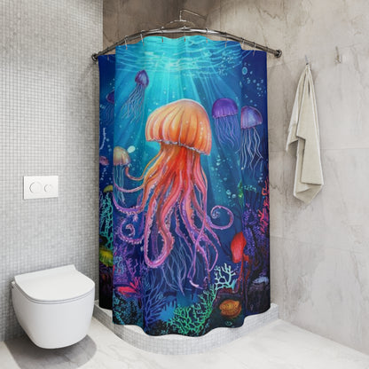 Simple Alluring Style Jelly Up Shower Curtains