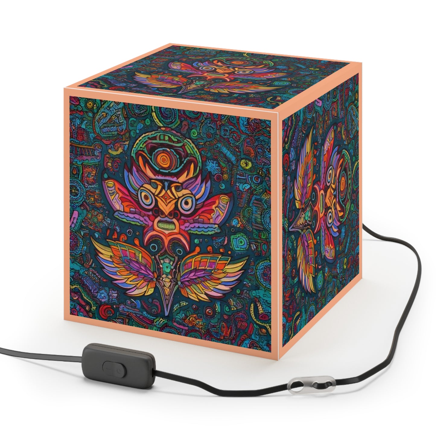 Owl Tribal Light Cube Lamp