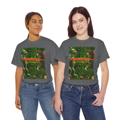 Happiness Jungle Unisex Heavy Cotton Tee, Graphic T-Shirt, Nature Lover Gift, Summer Wardrobe Essential, Unisex Casual Wear