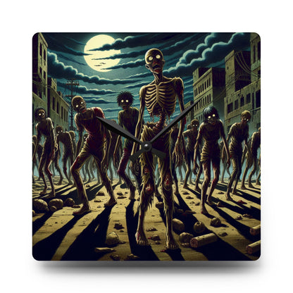 Yummy Zombies Acrylic Wall Clock