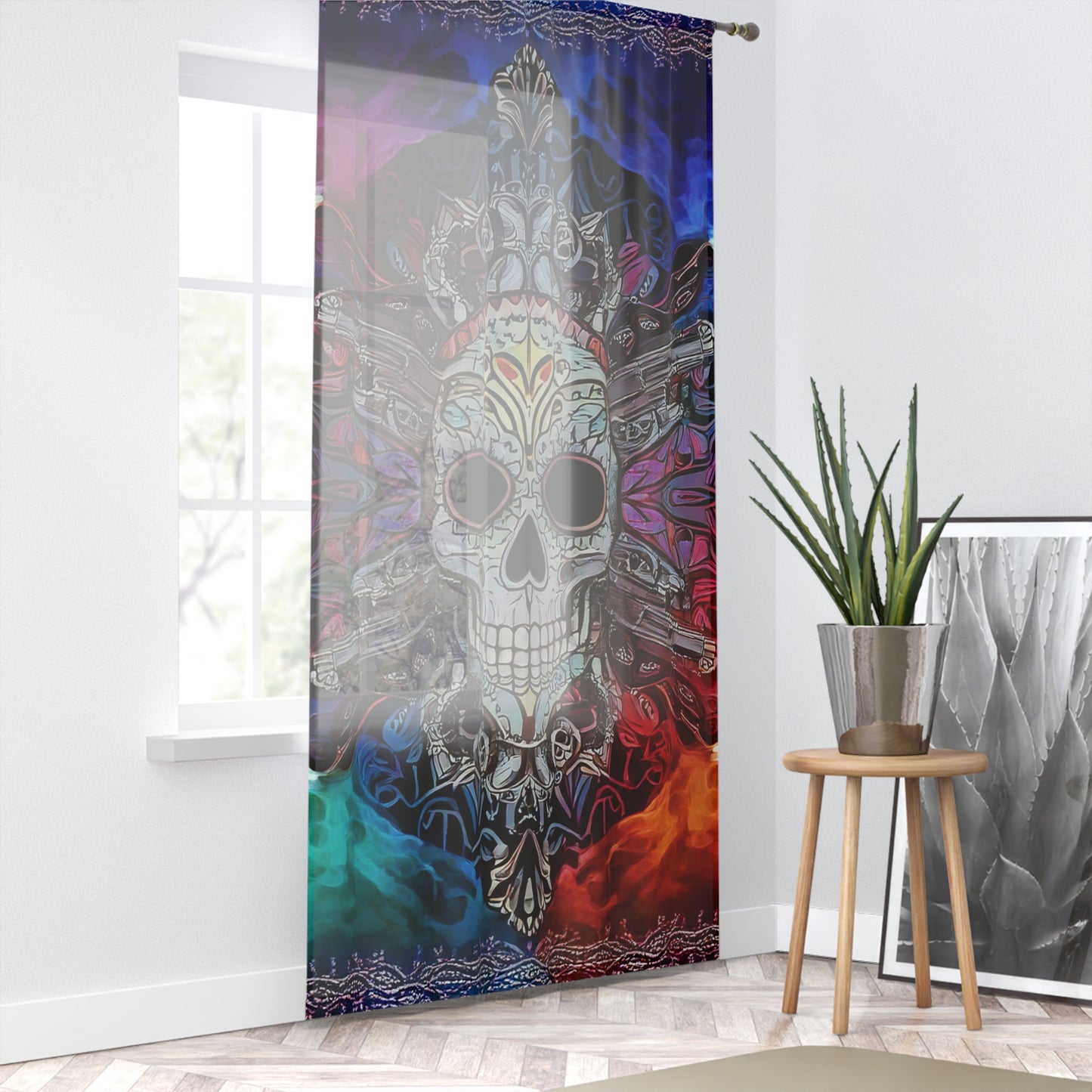 Skull Window Curtain