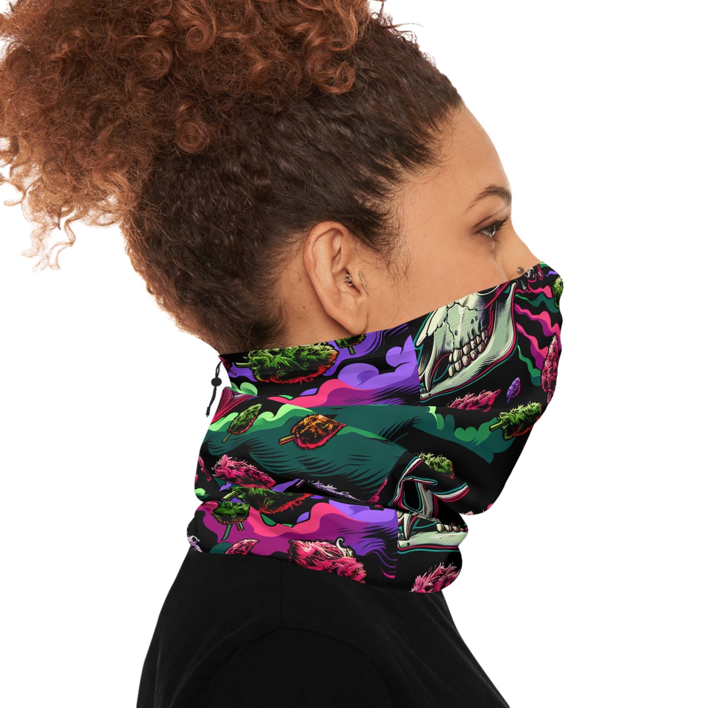 Winter Neck Gaiter With Drawstring