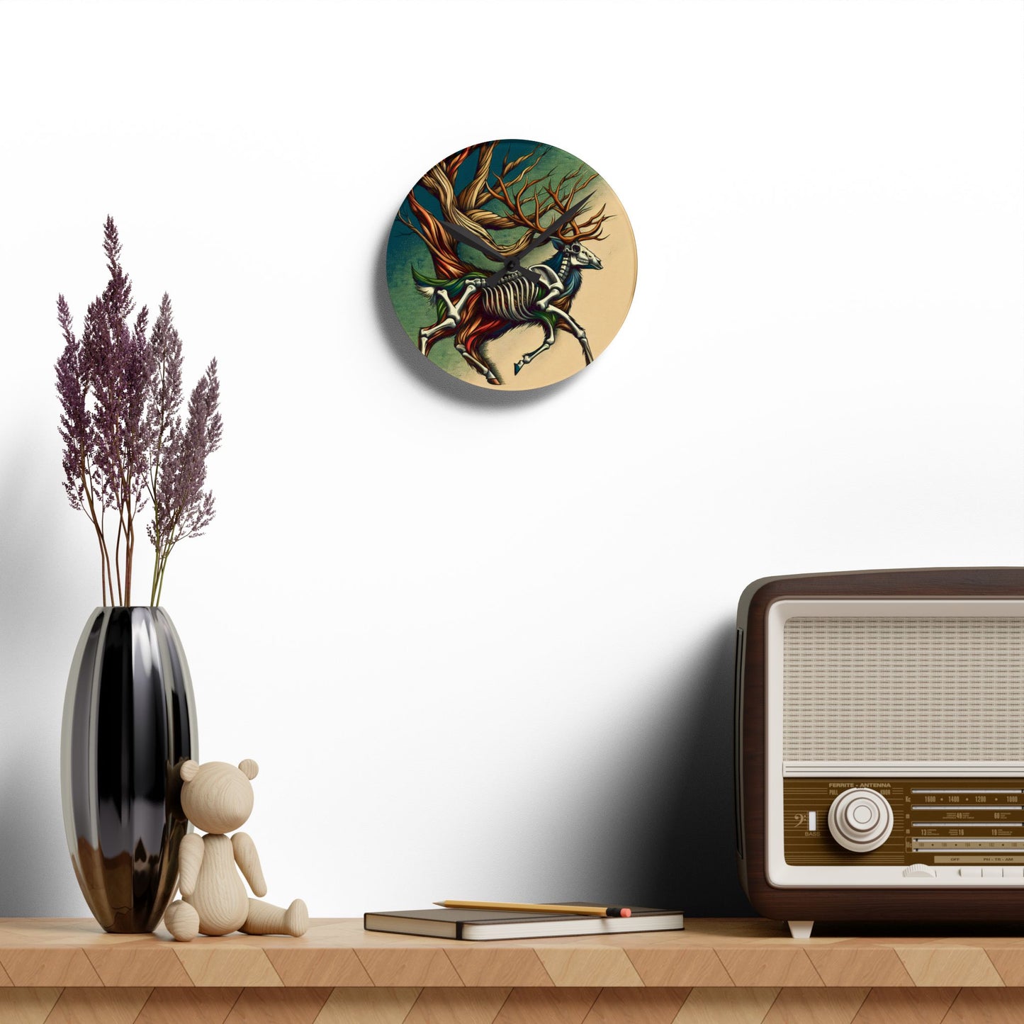 Deer Be on Time Acrylic Wall Clock