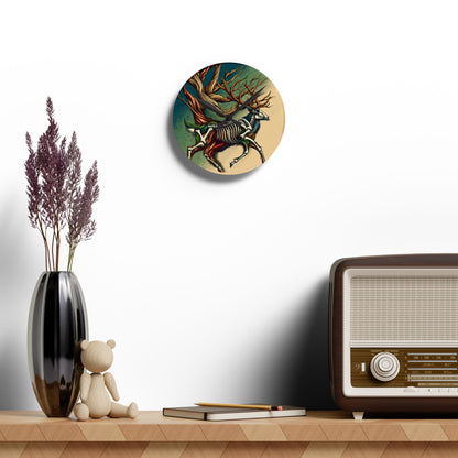 Deer Be on Time Acrylic Wall Clock