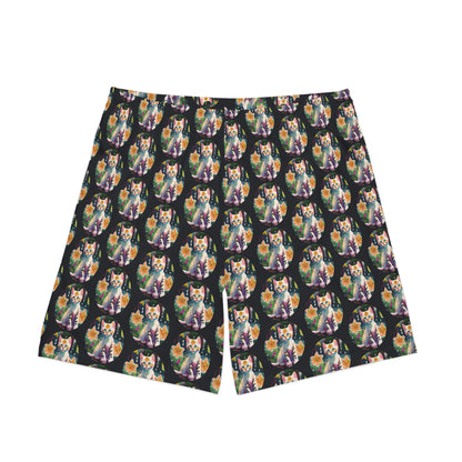 Men's Elastic Beach Shorts (AOP)