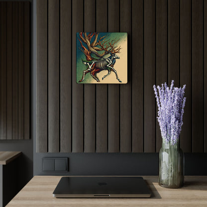 Deer Be on Time Acrylic Wall Clock