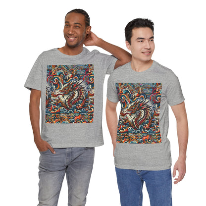 Vibrant Dragon Graphic Tee - Unisex Jersey Short Sleeve Shirt